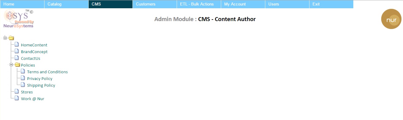 CMS Content Author - pages